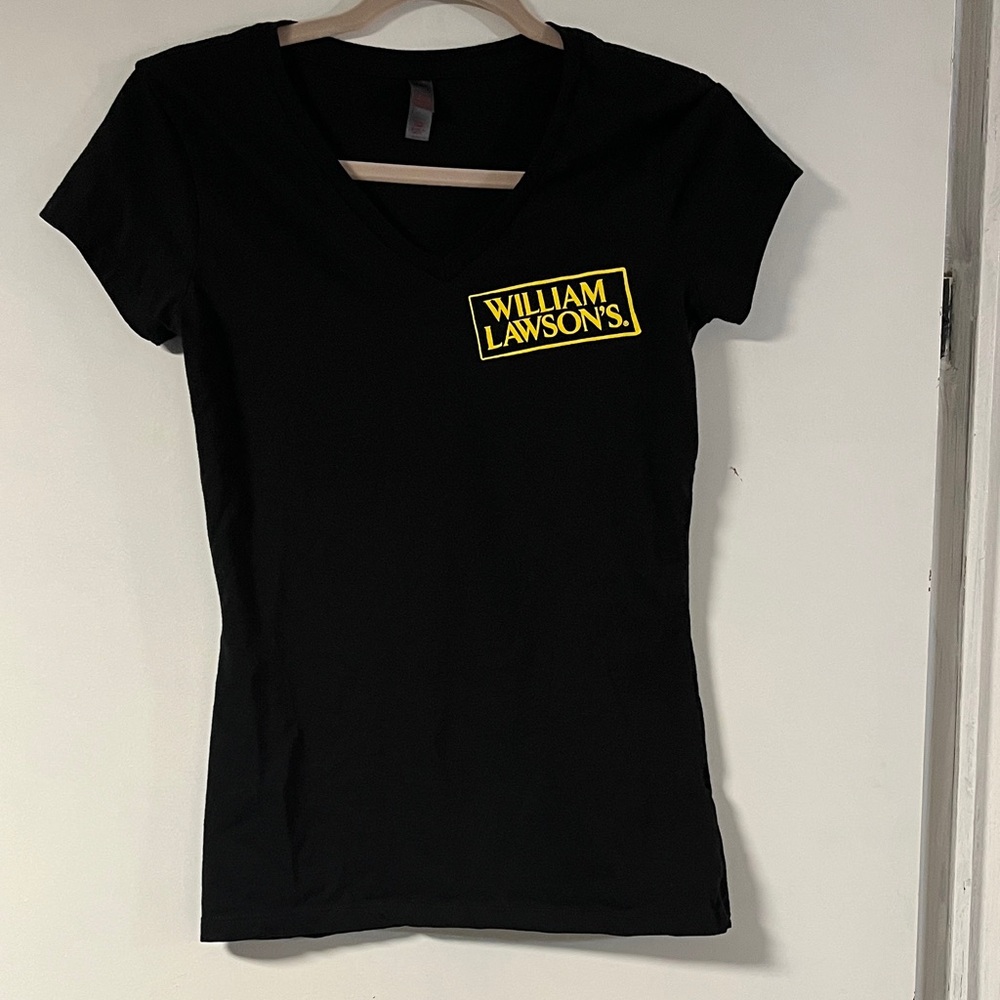 Women's Black Tee with William Lawson’s Branding